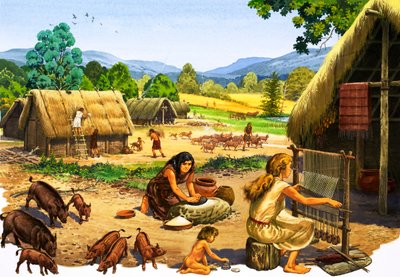 Neolithic Settlement by Unbekannt Unbekannt